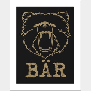 German Bear (Bär) Woof Grizzly Bear Grr | Gay Bear | BearlyBrand Posters and Art